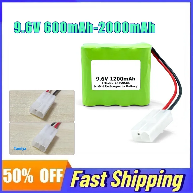 9.6V 600-2000mAh Rechargeable Battery for Remote Control Wireless Transmitter Optoelectronic Luminous Voice Model Toys
