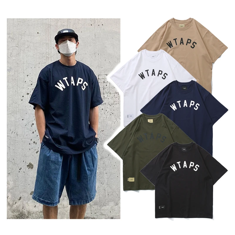 

2023 WTAPS Summer Short Sleeve T-shirt Loose Round Neck Print Half Sleeve Men T-shirt TX895