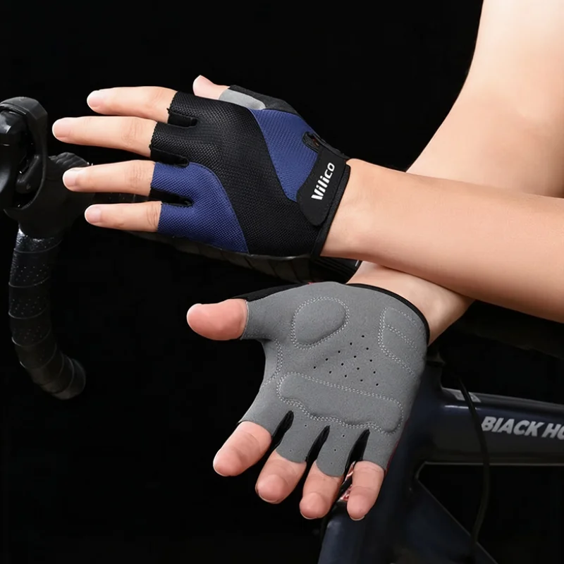 Cycling Gloves Bike Shockproof Mittens Half Finger Glove Breathable Anti-shock Bike Short Glove Summer High Elasticity Equipment