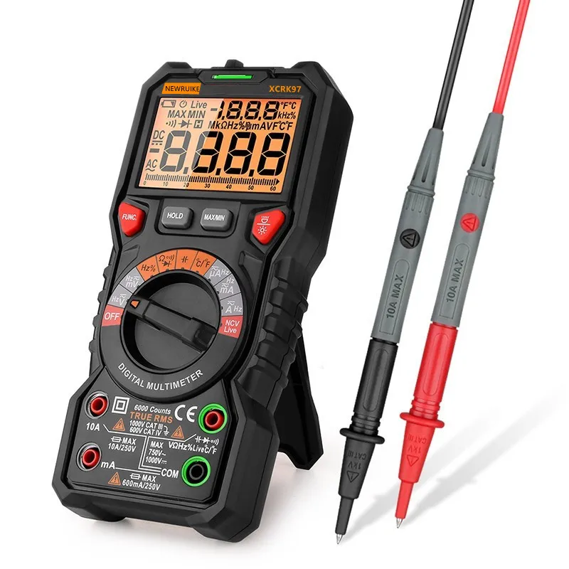 NEWRUIKE XCRK97 Digital Multimeter Auto Range NCV Hz Ture RMS AC/DC 6000 Counts Professional High Precise Multimetro Testers