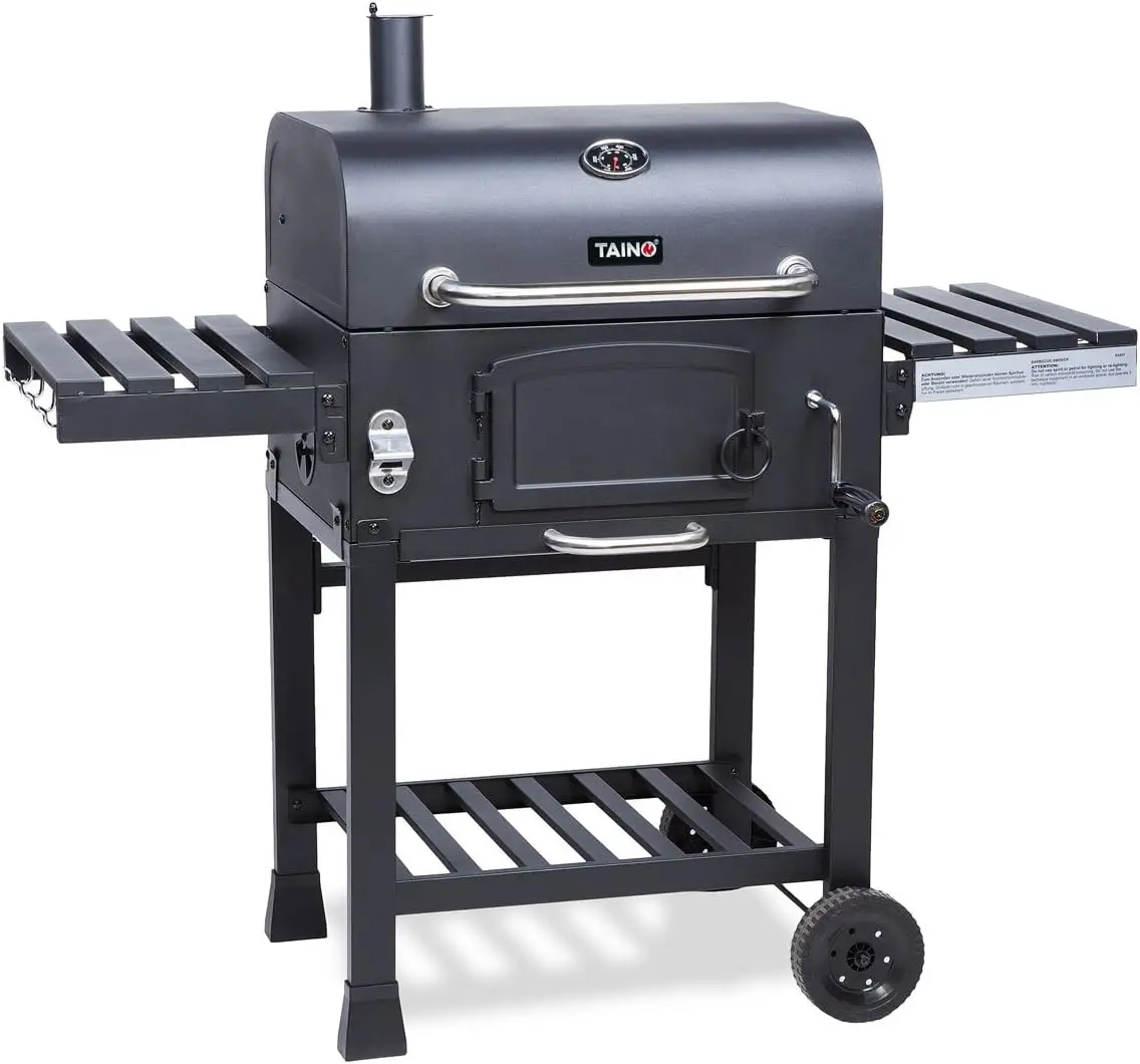 TAINO HERO XL BBQ Smoker GRILLWAGEN Charcoal Grill Grillkamin Standgrill Räucherofen Zubehör