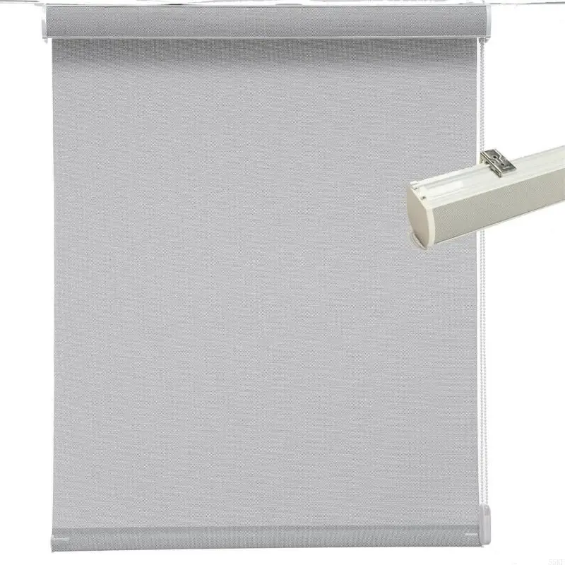 4 Piece Zebras Roller Blinds and Soft Screen Shade L Brackets Blind Hardware 55KF