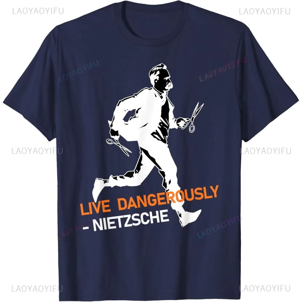 Friedrich Nietzsche Philosophy of German Philosopher T-Shirt Casual Fashion Harajuku Hip Hop Punk Streetwear Women Man Tshirt