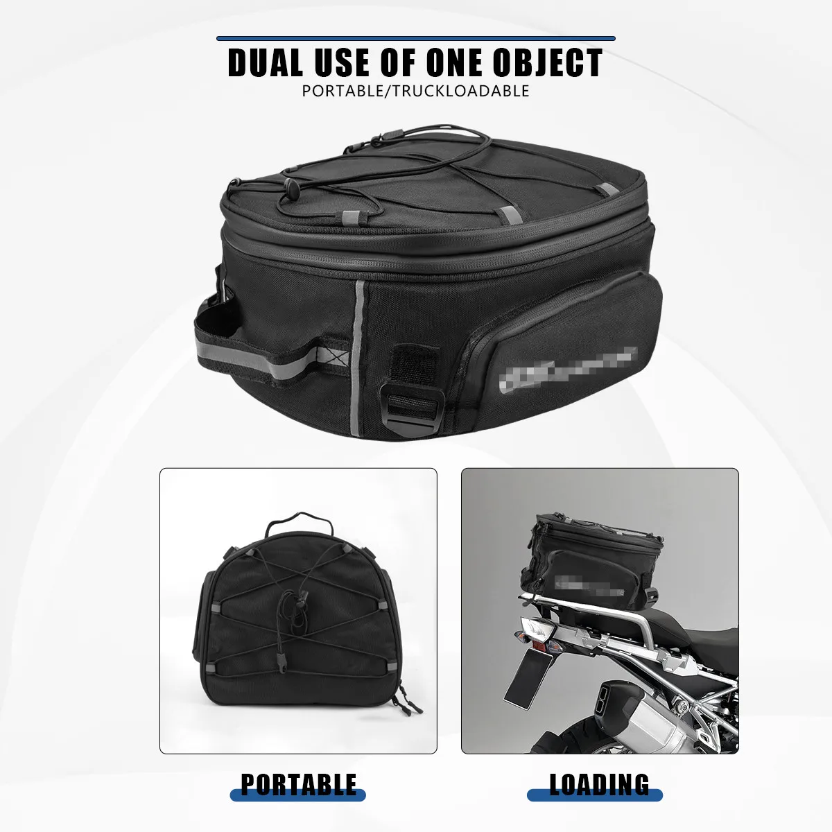 Waterproof Motorcycle Tail Bag For BMW R1250GS R1200GS LC Advenutre F850GS F750GS Honda Yamaha Kawasaki Rear Seat Bag Luggage