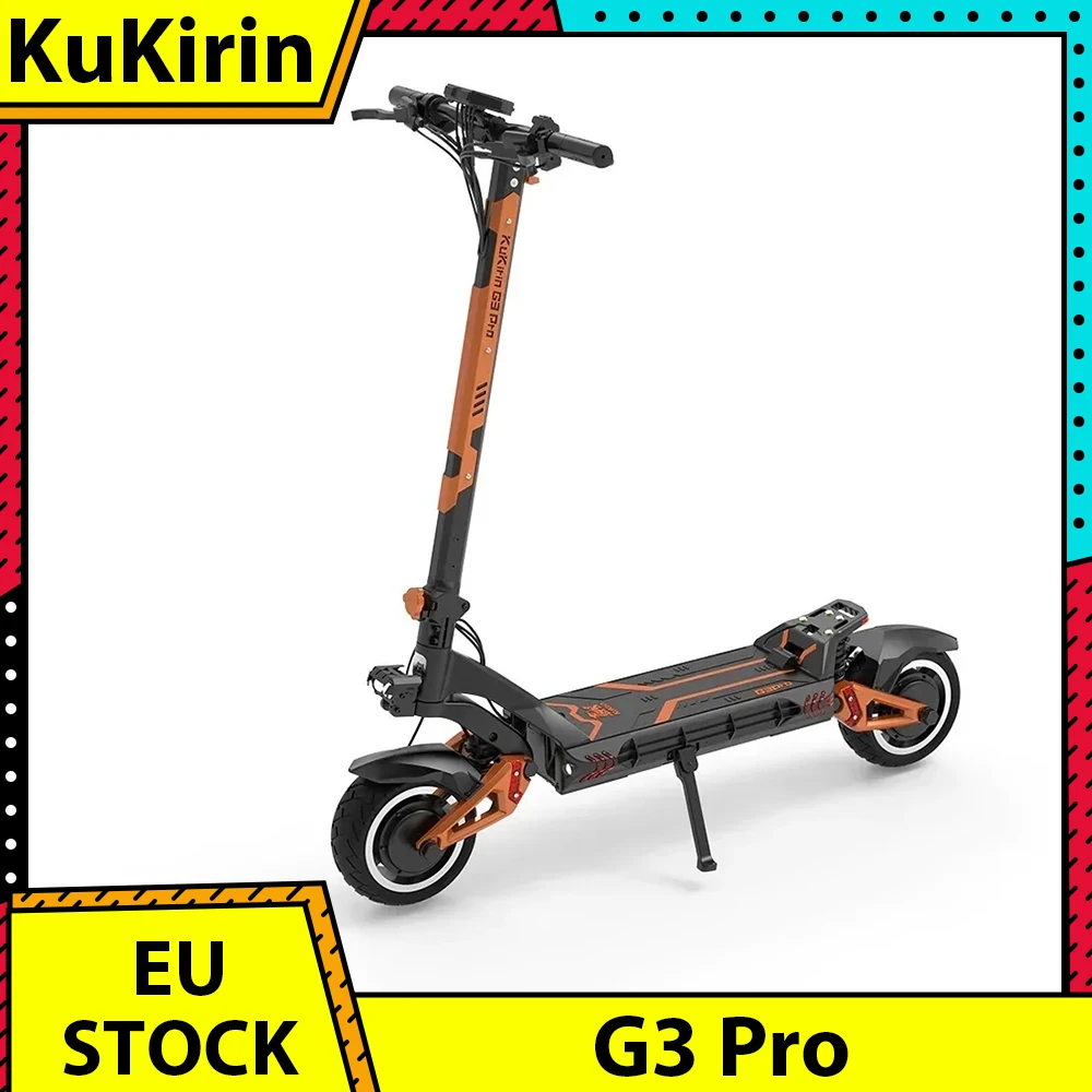 KuKirin G3 Pro 1200W*2 Motor Off-Road Electric Scooter 10 Inch Tire 52V 23.2Ah Removable Battery 80KM Max Range 65Km/h Max Speed