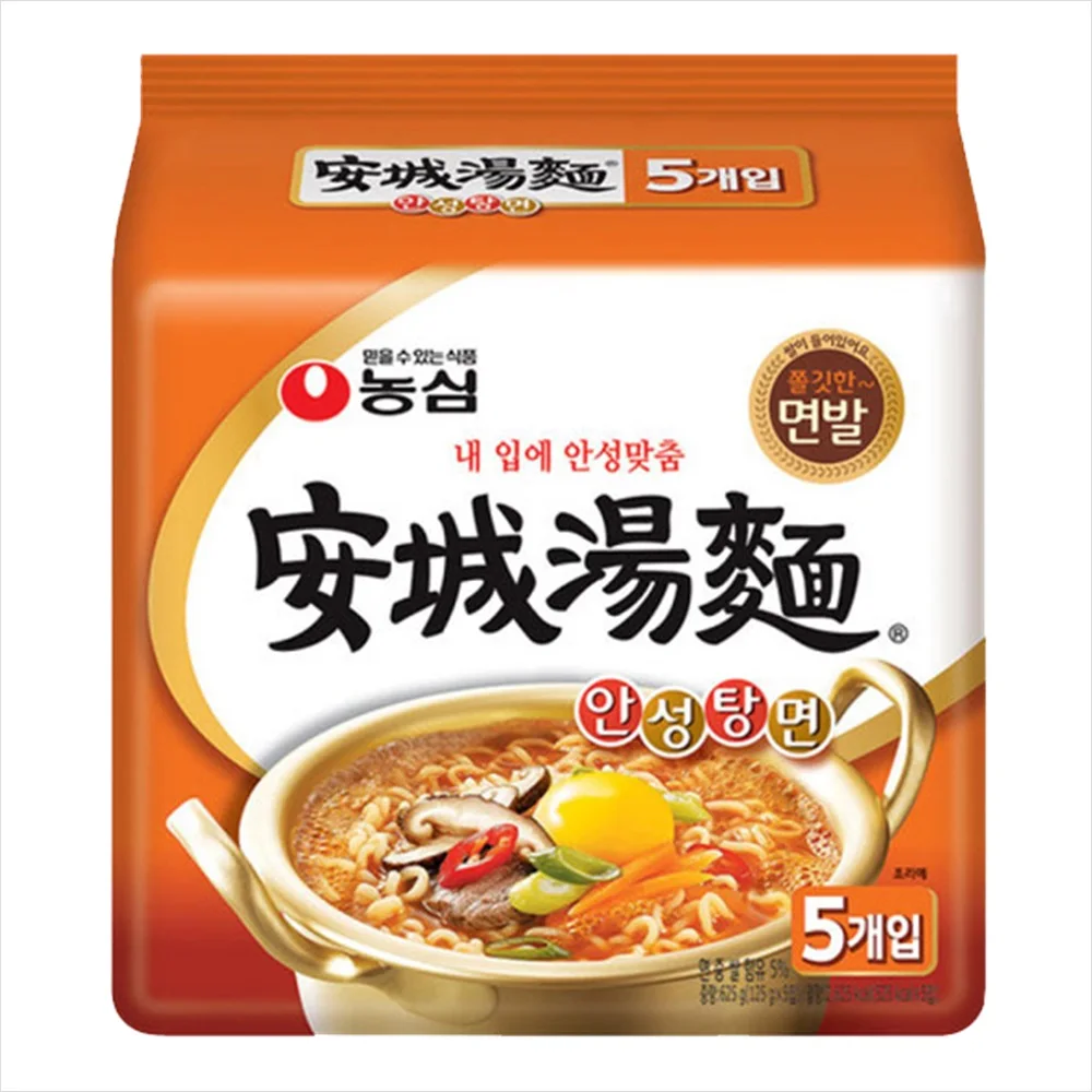 Paquete de 5 fideos Nongshim Anseongtang (Long Shelf Life X enviado hoy)