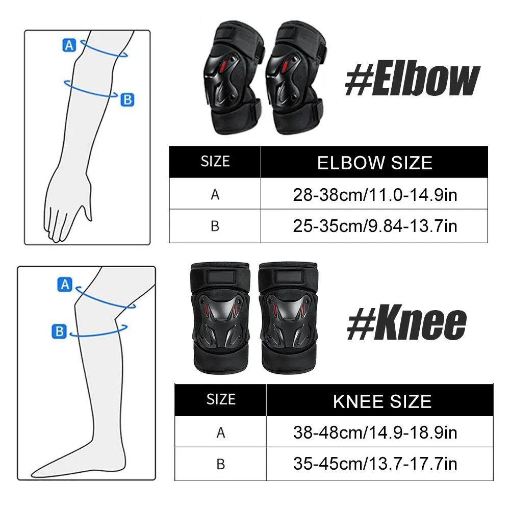1 Пара Поддержка Локтя Защитные Наколенники Мотоцикла Мотокросс Мотоцикл Наколенники Езда Протектор Гоночные Щитки Защитный Набор