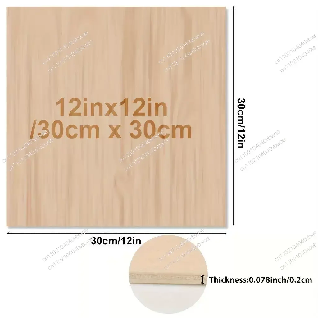 Blank wood chips, square planks, laser cut linden wood, burning building models, dyeing