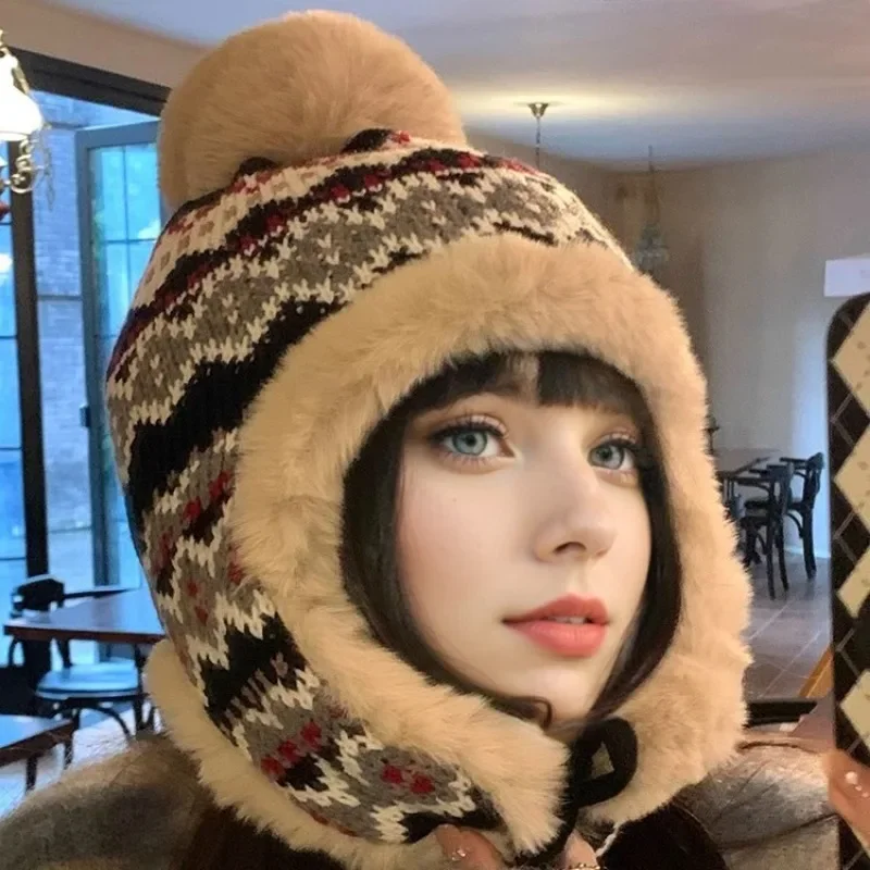 Women's Winter New Warm Ear Cover Outdoor Riding Cold Weather Versatile Hat