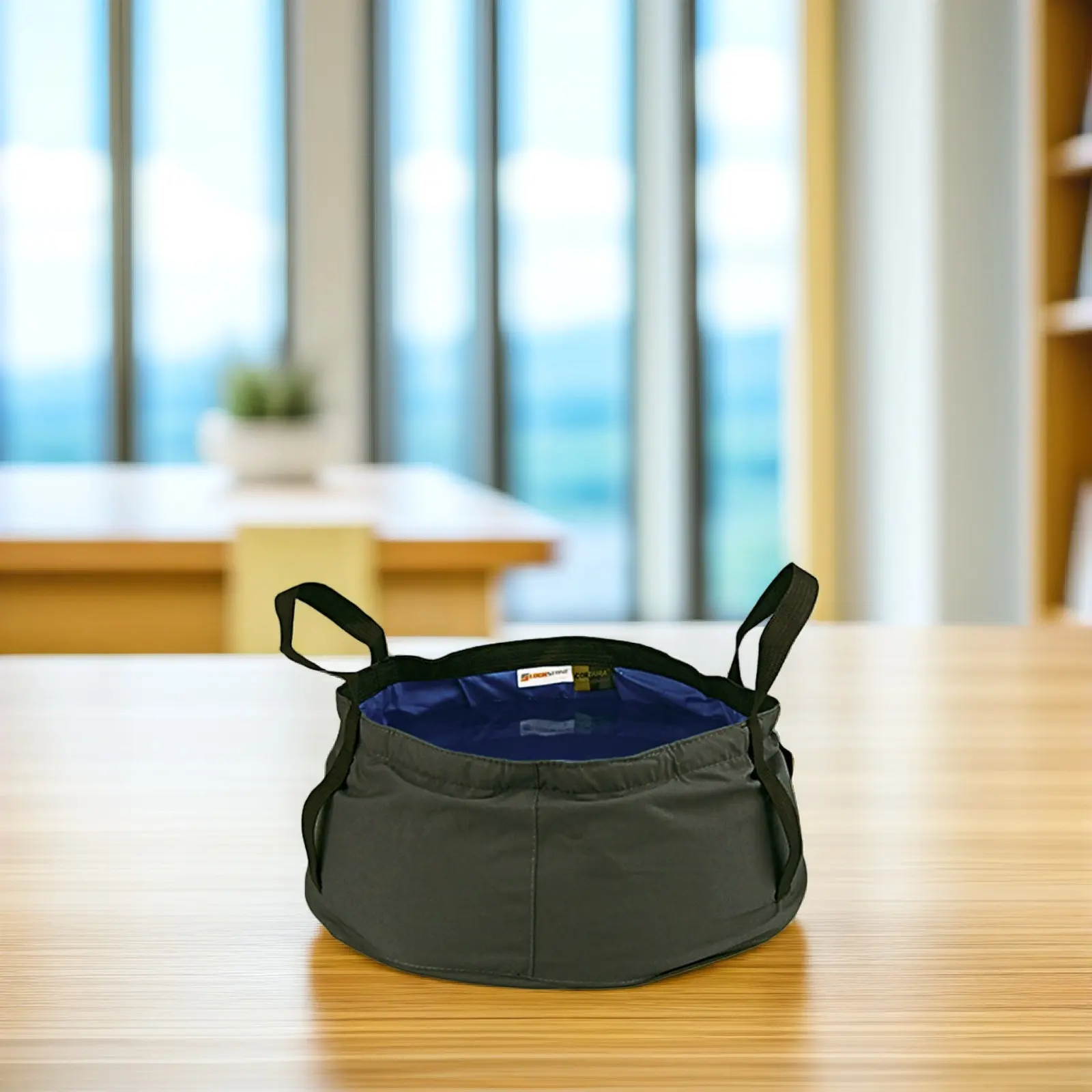 12L Folding Outdoor Water Basin Ultra Lightweight Portable Nylon Bucket Stable When Filled for Camping Picnic Hiking Travel