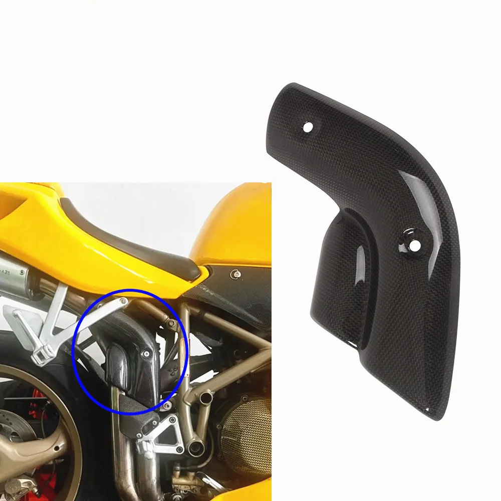 Motorcycle Carbon Fiber Exhaust Heat Shield Pipe Cover for DUCATI 748 916 996 998 1994-2000 2001 2002 2003