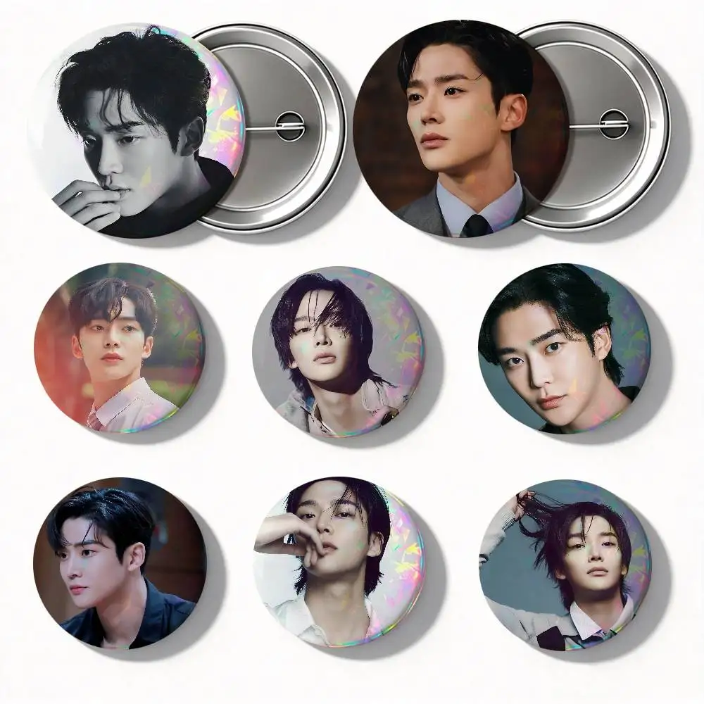 Korean Actors Rowoon Round Badge Creative Brooch Clothing Backpack Accessories Lapel Pin