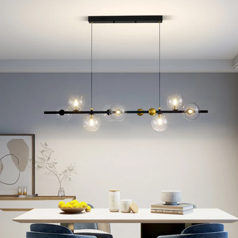 Nordic Minimalist Magic Bean Molecular Light Modern Creative Restaurant Linear Pendant Lamp Unique Home Bar Lighting Fixture