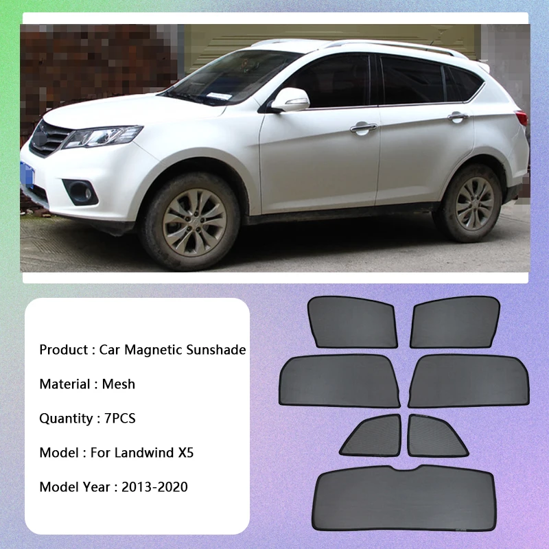 Magnetic Sunshade For Landwind X5 2013 2014 2015 2016 2017 2018 2019 2020 UV Protection Visor Privacy Light blocking Accessories - Image 2