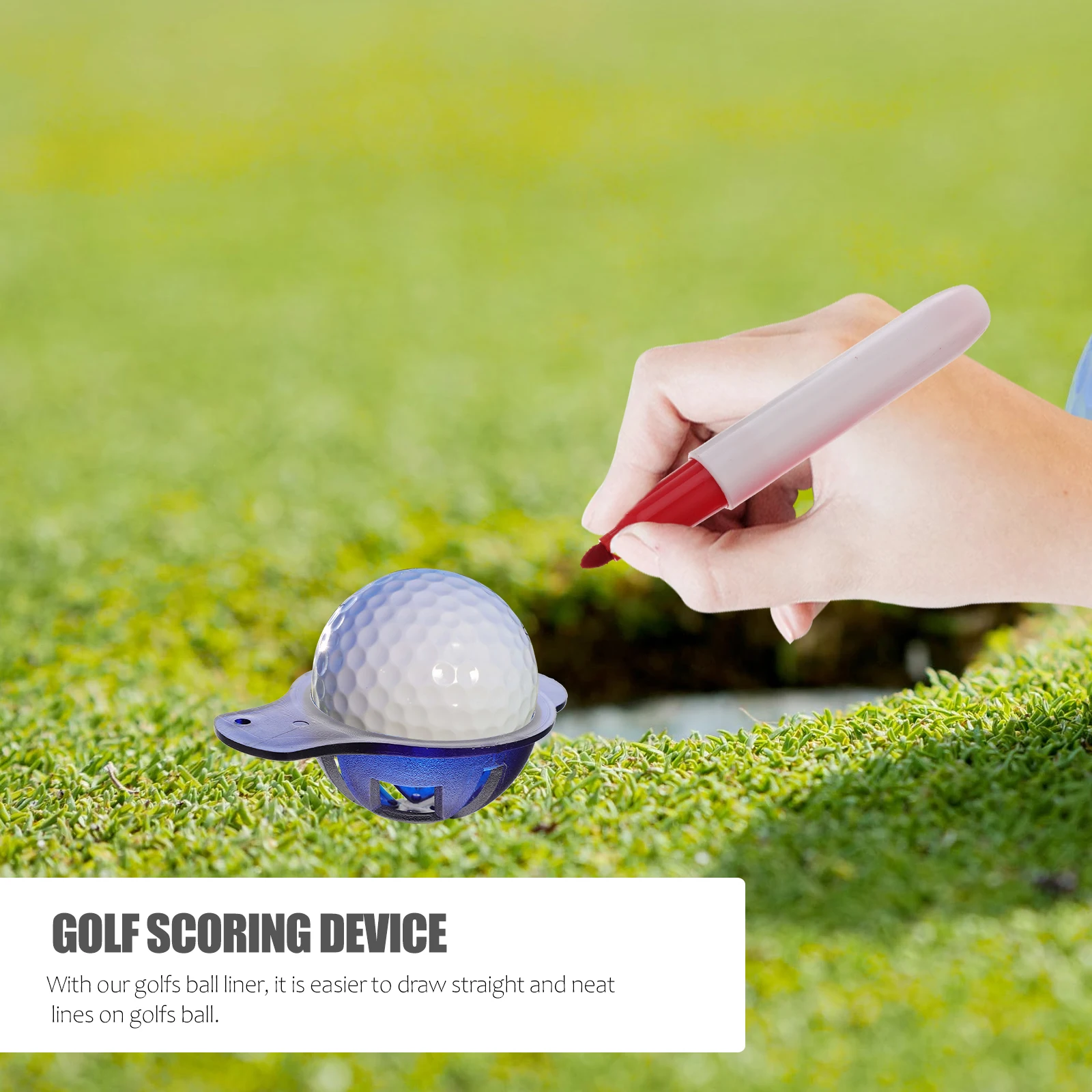 

6Sets Professional Golf Ball Liner Durable Premium Material Straight Neat Lines Alignment Clip Tool Compact Size Fit