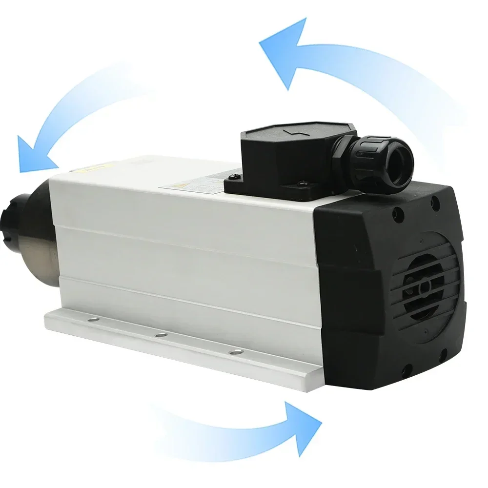 Hqd 4.5kw Engraving Machine 220v 380v High Speed Air Cooling Spindle Motor With Two HeadHot Sales Cheap And Fine