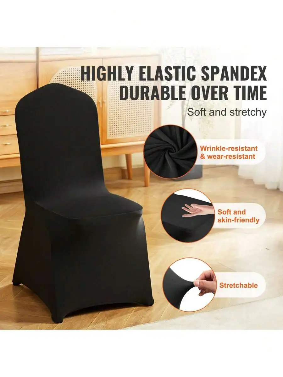 Stretch Spandex Folding Chair Covers Universal Fitted Chair Cover Removable Washable Protective Slipcovers For Wedding Holiday B