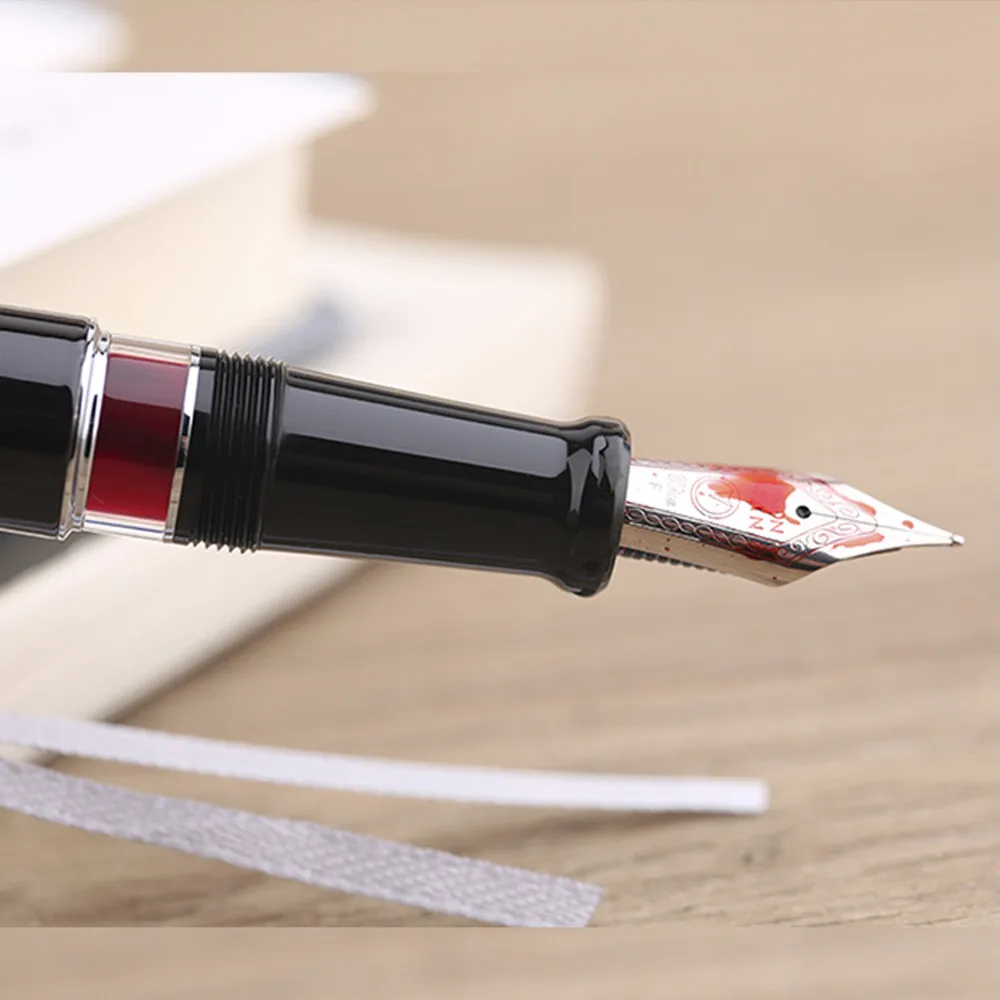 MAJOHN T5 قلم حبر المكبس المعدني إيريديوم EF/F/M بنك الاستثمار القومي طالب الكتابة الحبر هدية القلم للمدرسة مكتب لوازم مكتبية