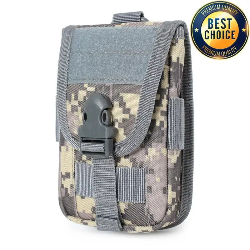 1000D Camo Tactical Running Bag borsa per telefono sportivo tasca in vita doppio strato Molle accessorio Power Bank Bag portafoglio Pack