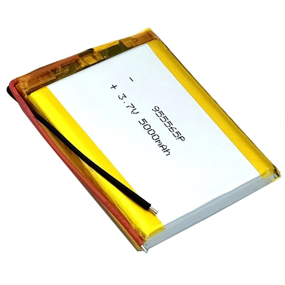 3.7V 5000mAh Rechargeable Li-Polymer Battery 955565 For Mobile Power Smart Home Air Conditioning Suit Charging Locator Camera