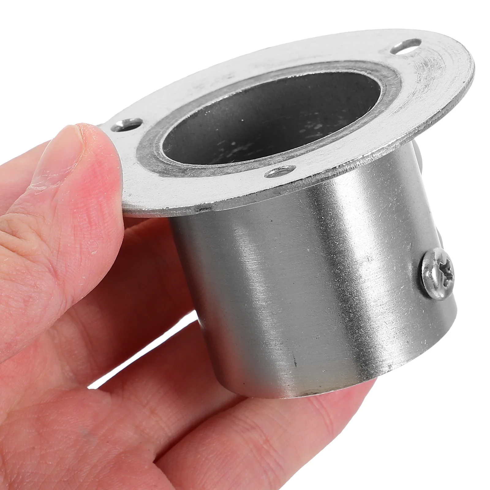 

4Pcs Heavy Duty Flange Rod Holders Brushed Stainless Steel Closet Rod Sockets Easy Installation Brushed Steel Sockets