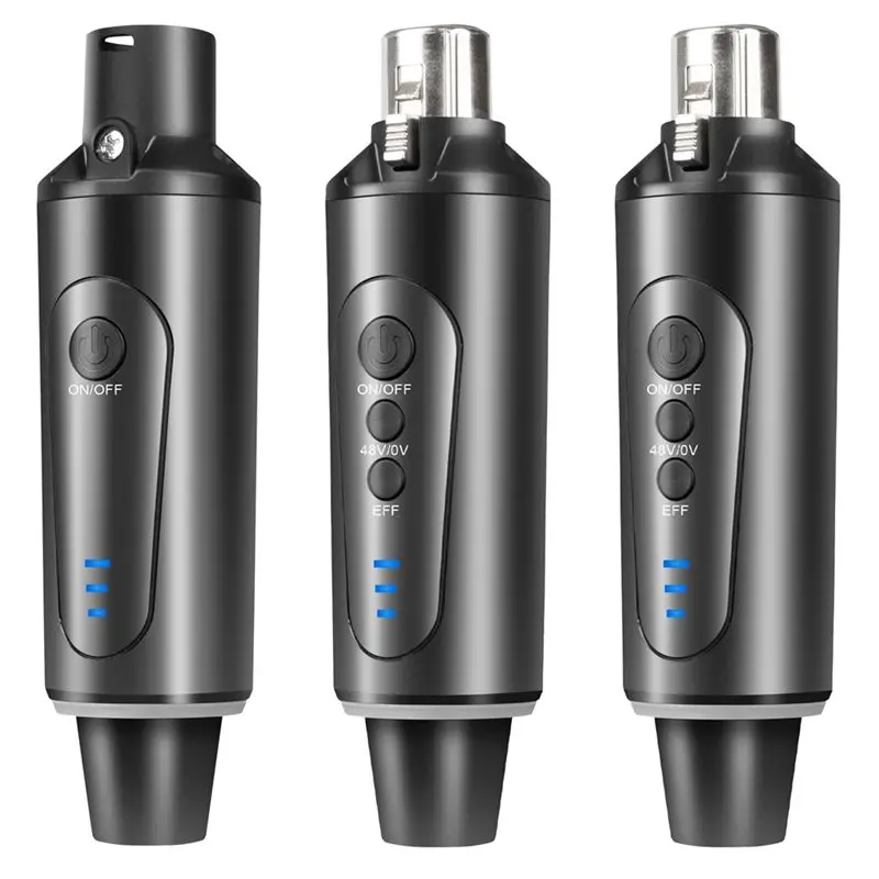

3PCS Wireless Microphone System XLR Microphone Converter Adapter 2.4Ghz Transmitter Receiver For Condenser Dynamic Mic-Y41A