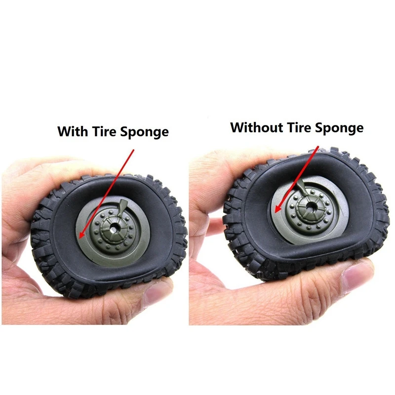 Eco-friendly-8pcs pneu esponja macia espuma para mn d90 d99 mn99s wpl c14 c24 c34 b16 b36 b14 b24 rc carro atualização peças acessórios