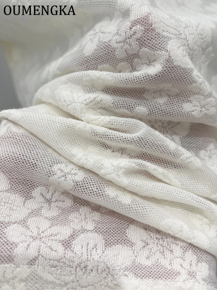 Ouwengka renda oco para fora tripulação t camisas sólido elegante casual flor bordado manga curta topos feminino coreia verão camisetas básicas