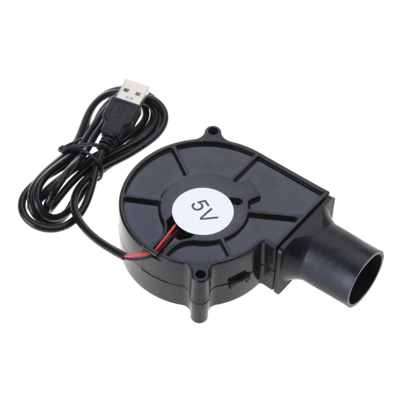 Portable USB BBQ Fan 7cm 7530 Air Blower Fan with Speed for Outdoor Camping Grill Cooking Dropship