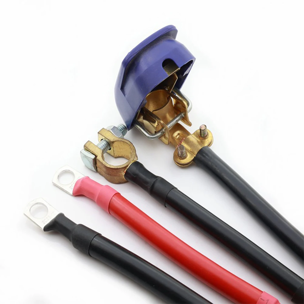 2PCS 50cm 2AWG Car Battery Cable Pure Copper Starter Wire Insulation And High Temperature Resistance For Cars, SUVs, Boat ,truck