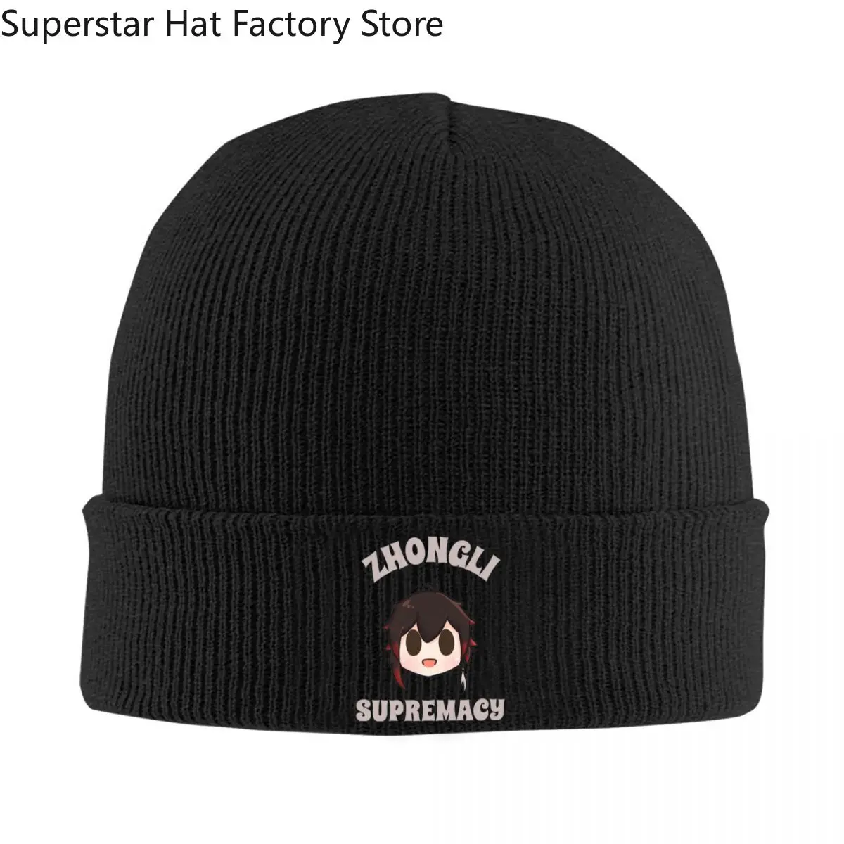 Genshin Impact Zhongli Supremacy Hats Autumn Winter Beanies Baggy Caps Female Male Acrylic Knitted Caps