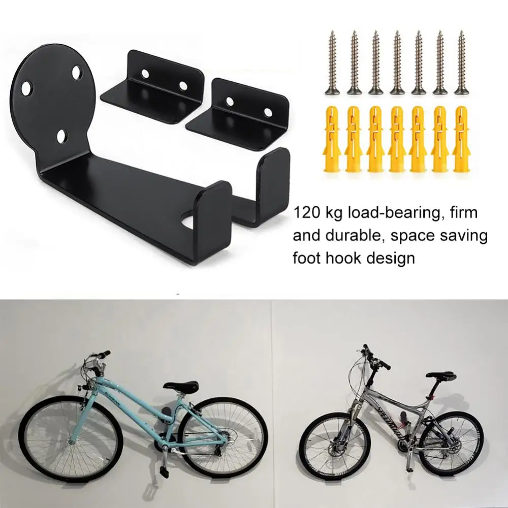 Bicycle Wall Mount Iron Rack Bike Garage Holder Bike Display Storage Hanger Kit Bike Pedal Wall Bike Stand Hook Bike Accessories