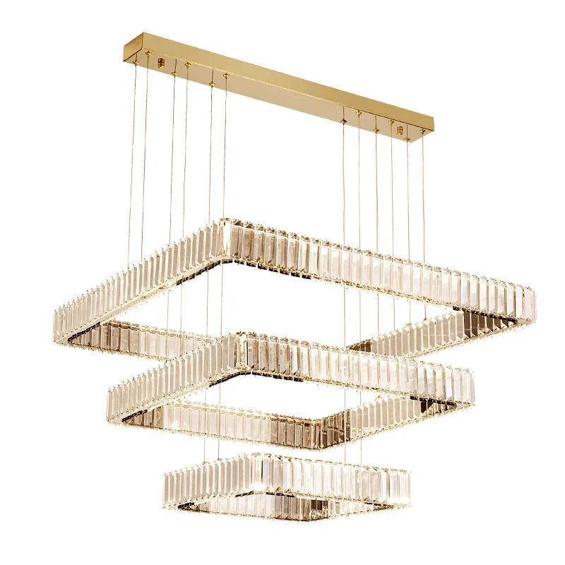 

Nordic light luxury crystal chandelier post-modern simple living room dining room atmosphere creative lamp