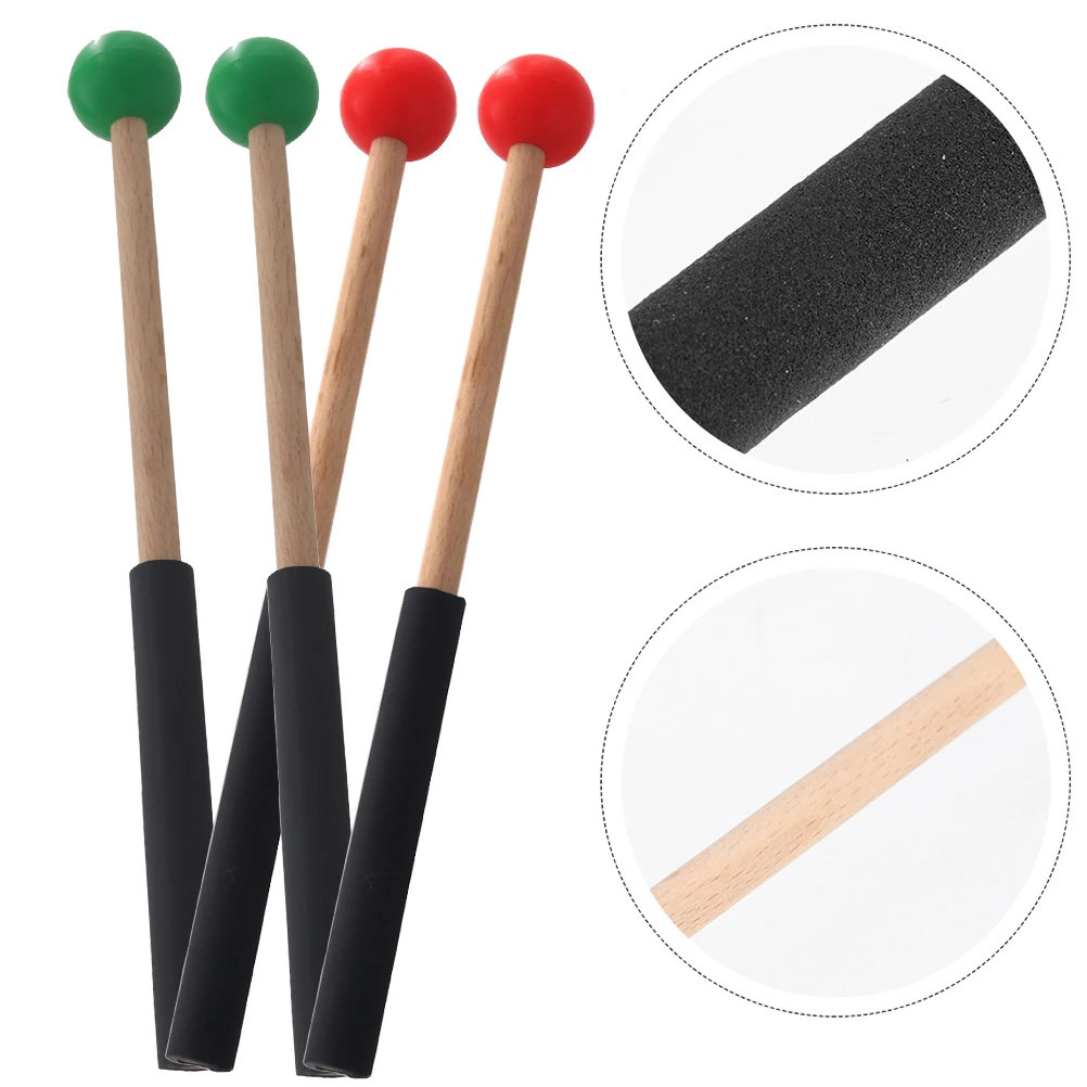 

2 Pairs Marimba Mallet Mallets for Tongue Drumsticks Kids Musical Instruments Beginners Xylophone