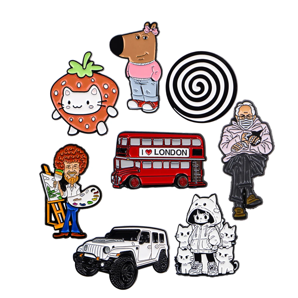 

Cartoon Movie Enamel Pins Cute Dog Brooches on Clothes Jewelry Accessories Brooches Badges for Briefcase Gift