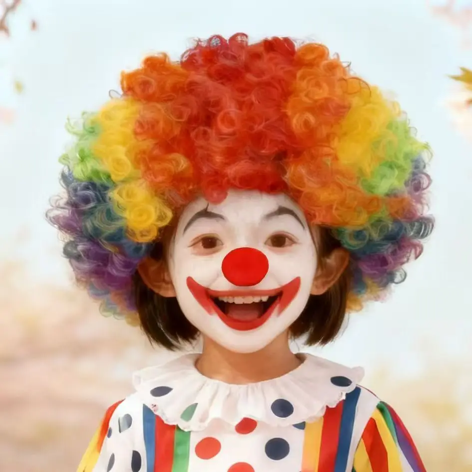 Explosion Head Wig Cosplay Stage Performance Props Clown Headsets Funny Colored Wigs Kindergarten Performance  Accessories