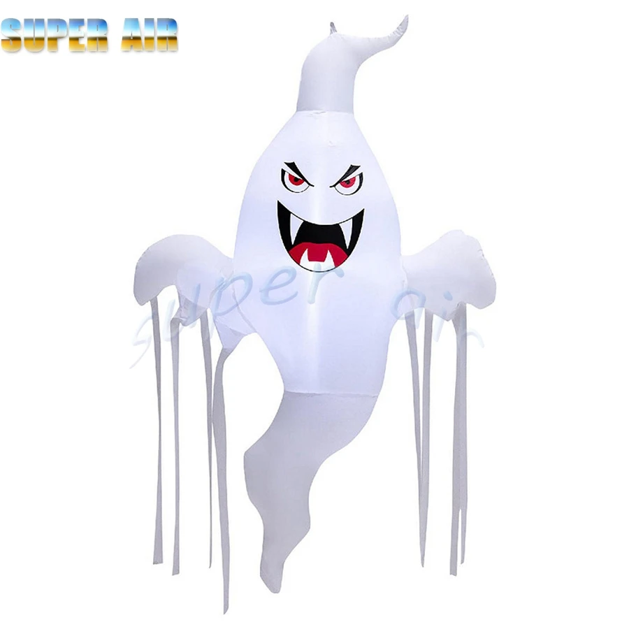 Giant Halloween party decoration inflatable Ghost with pumpkin light for Halloween