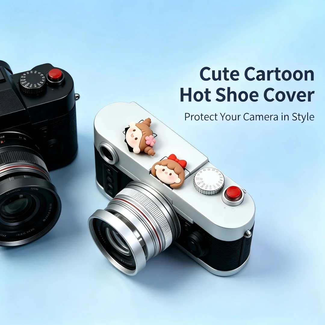 Cute Butterfly Girl  Hot Shoe Cover for Leica Q2 Fuji X100V X-T5 Sony ZV-1 Canon EOS R5 Nikon Z5 Camera Accessories
