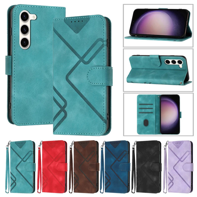 

Wallet With Bracelet Magnetic Flip Leather Case For Samsung A42 5G A51 A50 A52 A54 5G A70 A71 A72 A720 S23 S22 Plus S21 Ultra