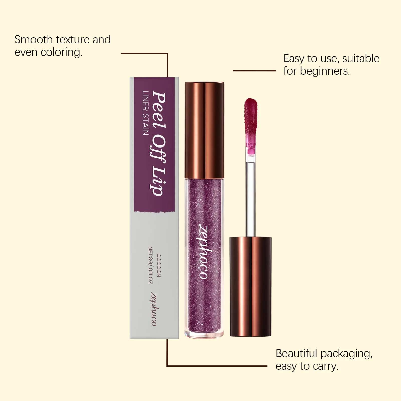 Peel Off Lip Liner Long Lasting Waterproof Transfer-Proof Lip Tint Stain Non-stick High Pigmented Lip Gloss Lipliner Tattoo
