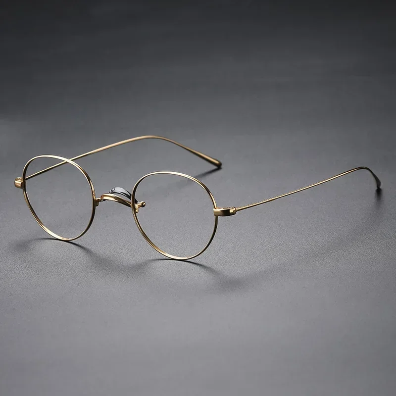 

Японские очки ручной работы по рецепту, титановые ретро круглые очки OV1241, легкие очки для близорукости, синий свет для мужчин и женщин