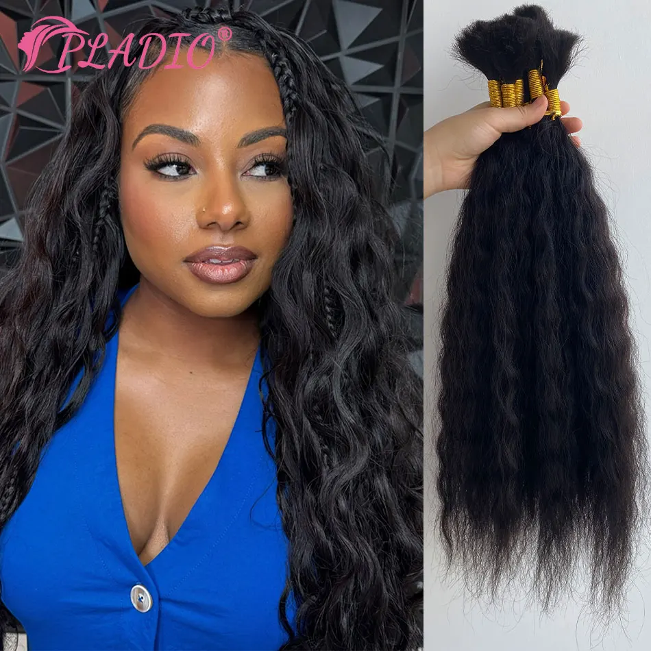 100G Wet and Wavy Bulk Hair Extensions for Braiding Human Hair Braiding Bulk Hair Extensions 100% Human Hair Bundles