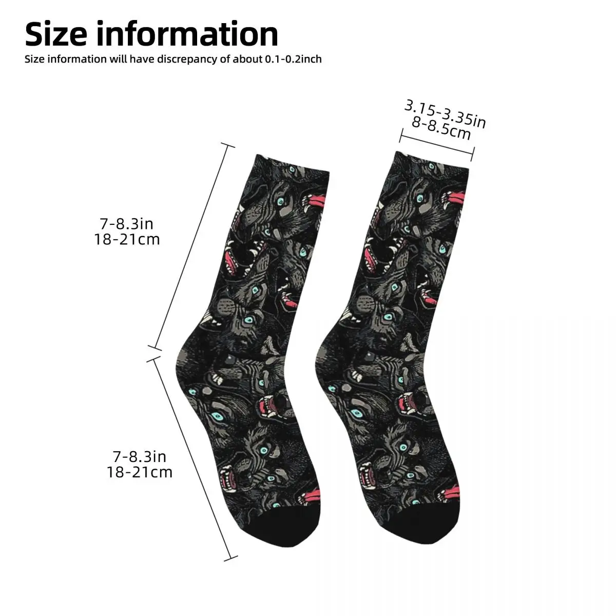 Wolf Pack Pattern Socks Harajuku Sweat Absorbing Stockings All Season Long Socks Accessories for Man's Woman's Gifts