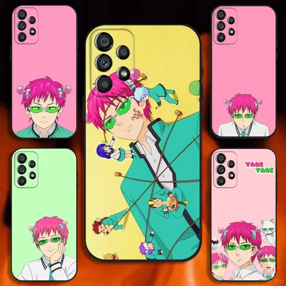 

Anime The Disastrous Life Of Saiki K Kusuo PhoneCase For Samsung Galaxy A20,A21s,A22,A31,A32,A52,A53,A72,73,A80 Soft Black Cover