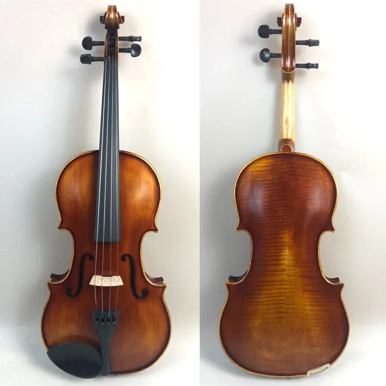 High-grade Handmade Oil Lacquer Pattern Viola 16 Inch Solid Wood Tiger Pattern Professional Viola