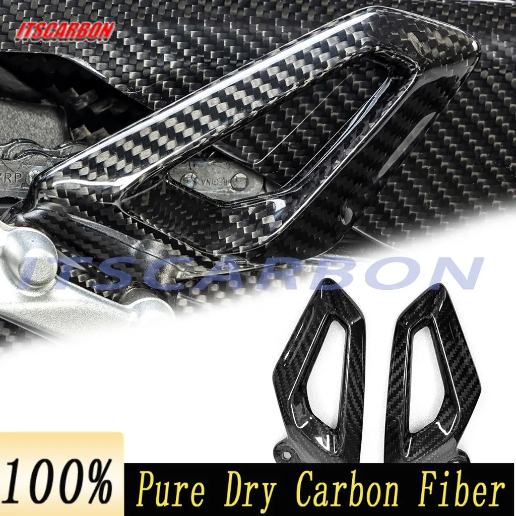 

For BMW S1000RR 2019 2020 2021 2022 2023 Motorcycle Accessories Pure Carbon Fiber Heel Plates Guards Footrests Panels Parts Kits