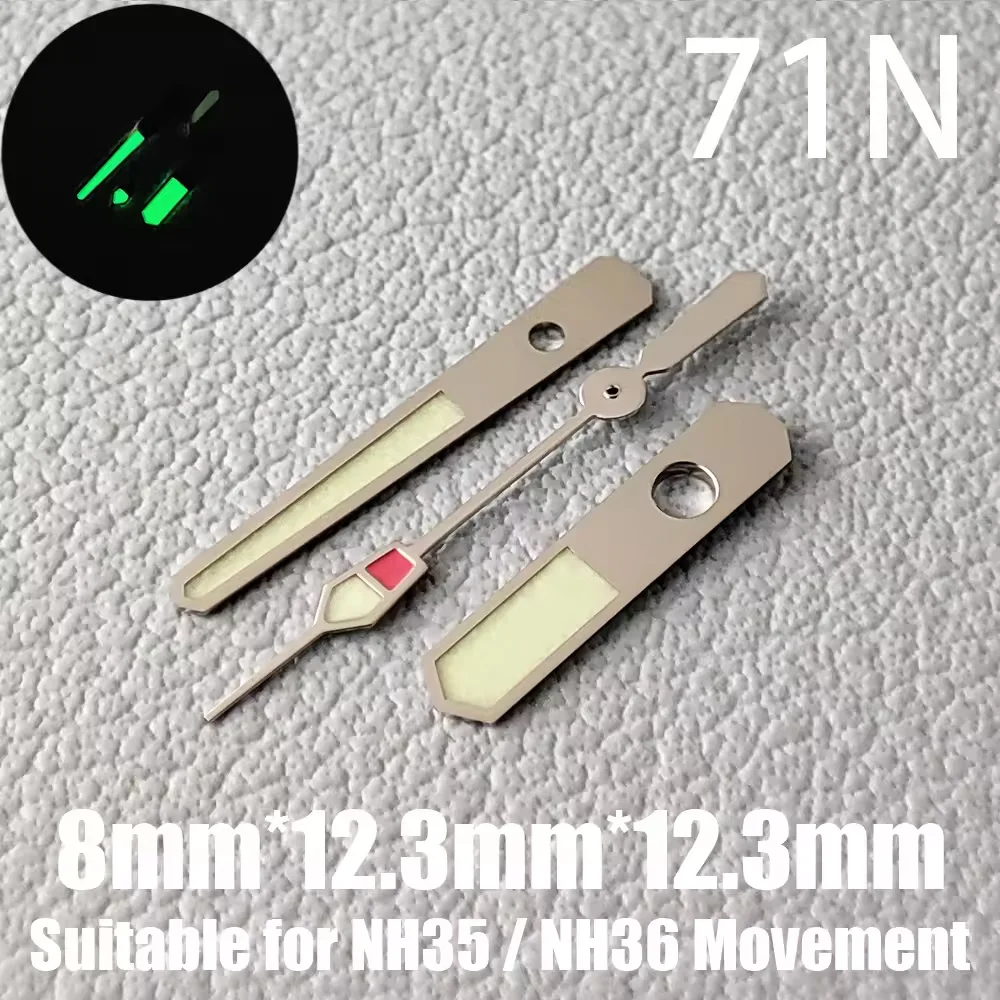 NH35 Hands Watch Hands NH36 Hands Color Hands Green Luminous Hands Second Hands Watch Accessories Suitable For NH35/36 Movement