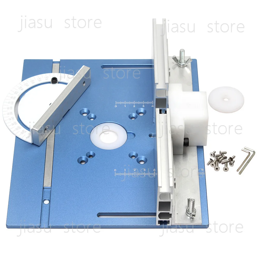 

Flip panel aluminum router workbench panel trimmer wood milling flip with miter gauge DIY hand tool minimum table saw panel