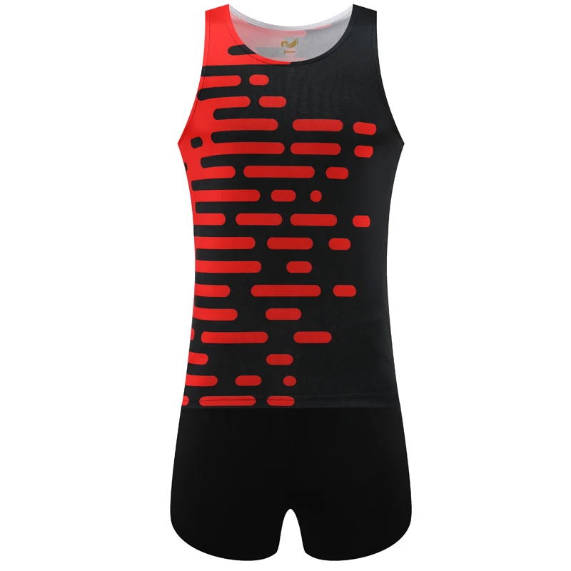 Men Marathon Track And Field Sets Sportswear Tank Top Running Vest Shorts Quick Dry Breathable Tracksuit Sportwear Training Sets