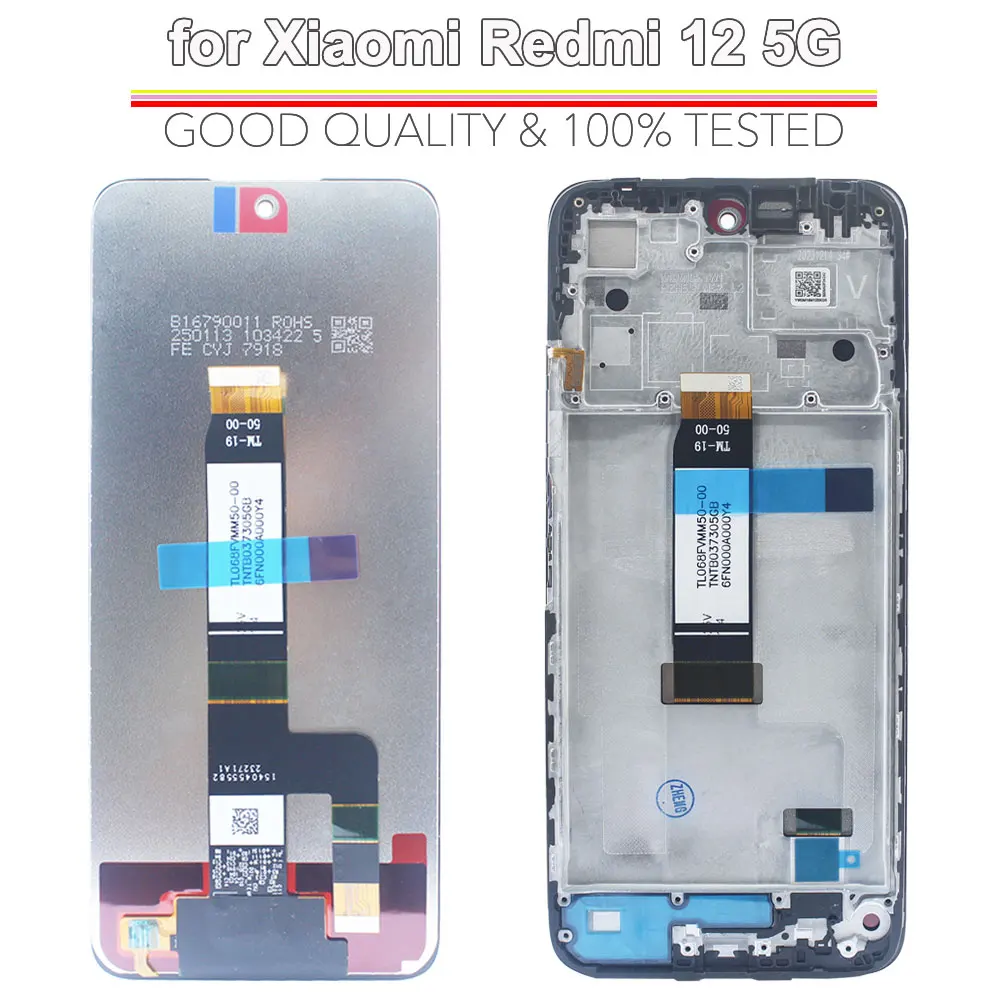100% Tested LCD for Redmi 12 5G LCD Display Touch Screen Digitizer Replacement for Redmi 12 5G Phone 2AFZZRN8DY 23076RN8DY LCD image 2